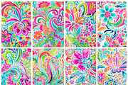 Bright Paisley Pattern Digital Paper, a Pattern Graphic by Paper & Pattern Studio (Thumbnail 2 of 8)