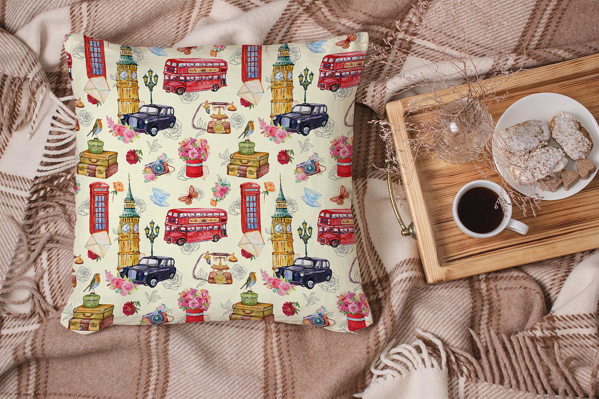 London Seamless Patterns, a Pattern Graphic by MitrushovaArt (Photo 5 of 9)