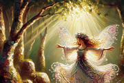 Woodland Fairies Dance Irish Art, a Decorative Illustration by Bubert Art (Thumbnail 3 of 7)