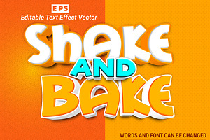 Shake Vector 3D Editable Text Effect