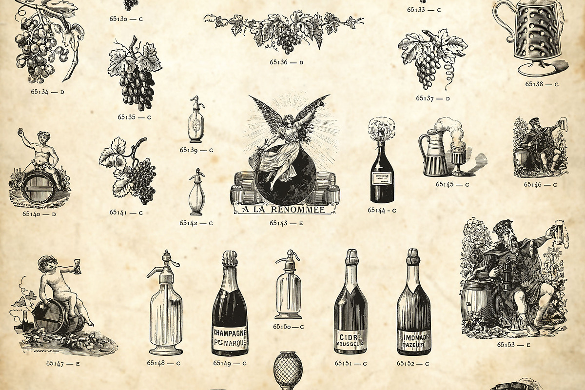 Food & wine / Vintage engravings preview 5