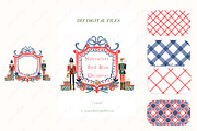 Nutcracker Red Blue Christmas Crest, a Graphic by LABFcreations (Thumbnail 2 of 4)