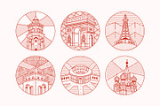 World Landmark Illustration Set, a Decorative Illustration by Brickclay (Thumbnail 6 of 12)