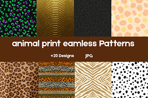 Animal Print Seamless Patterns Paper, a Texture Illustration by BerryPieArt