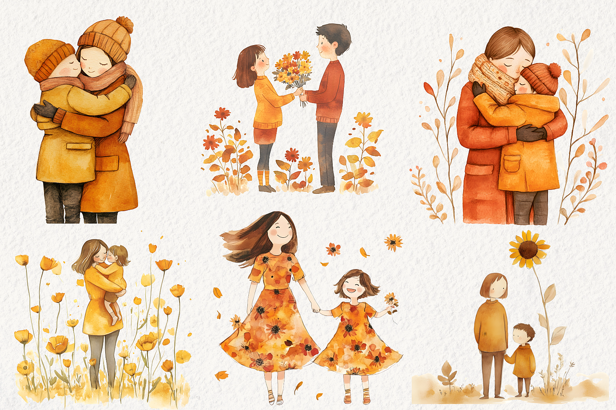 Cute Mother's Day Clipart, an Illustration by NadiaTheronArt (Photo 4 of 5)
