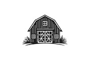 Vintage Barn House Logo Design, an Object Graphic by e-artdesign (Thumbnail 4 of 7)
