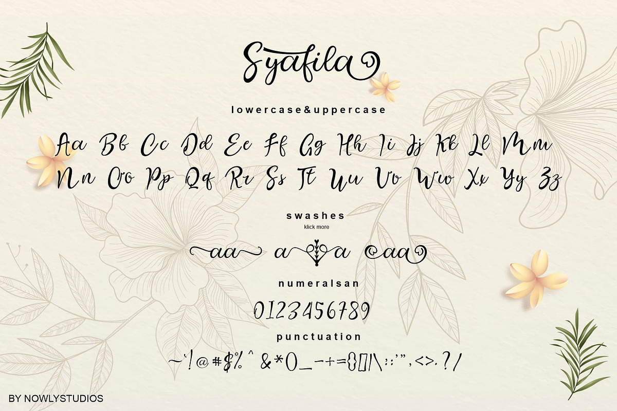 Syafila Script, a Script Font by Nowlystudios (Photo 7 of 8)