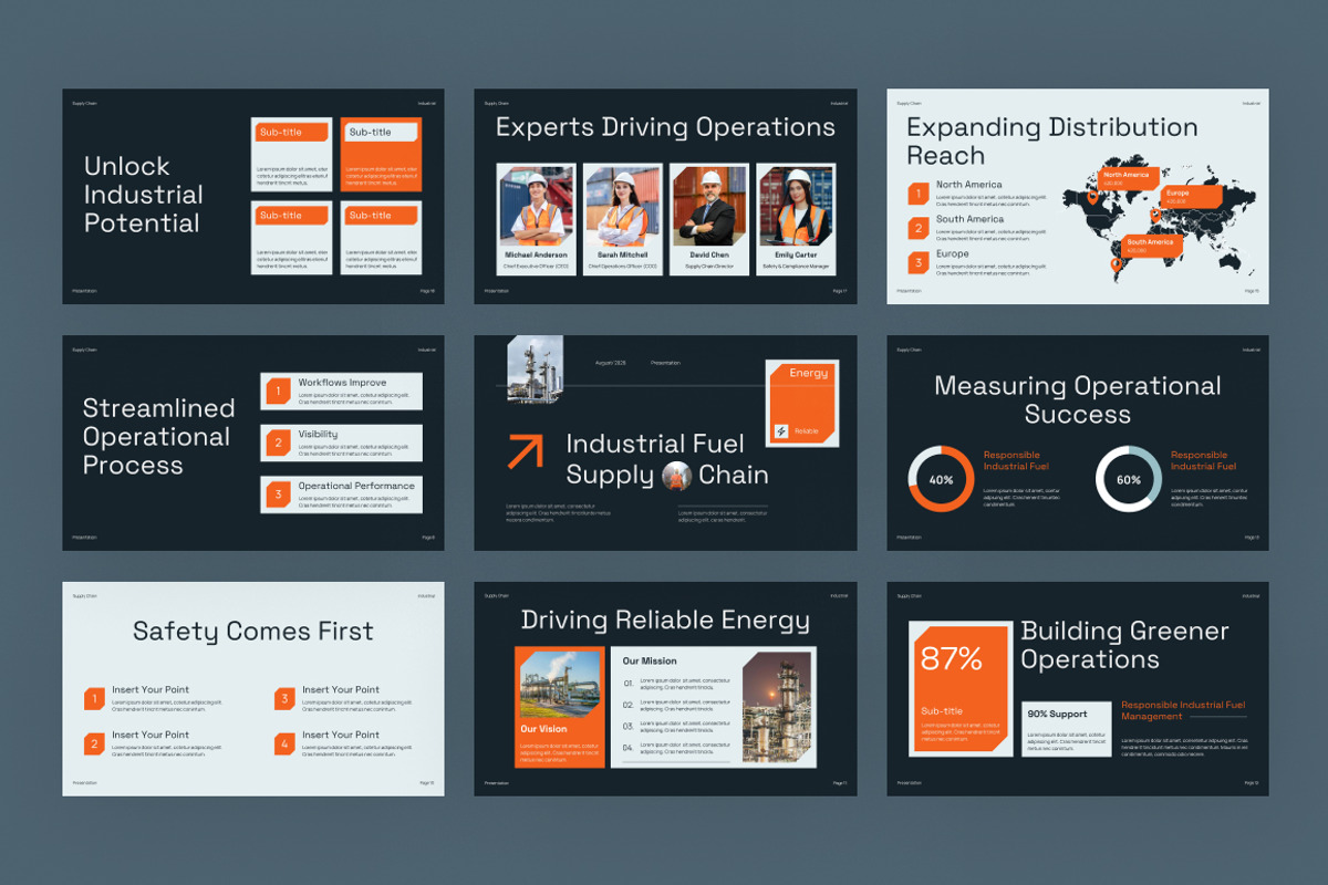 Industrial Fuel Supply Chain, a Presentation Template by Loin Studio (Photo 3 of 4)
