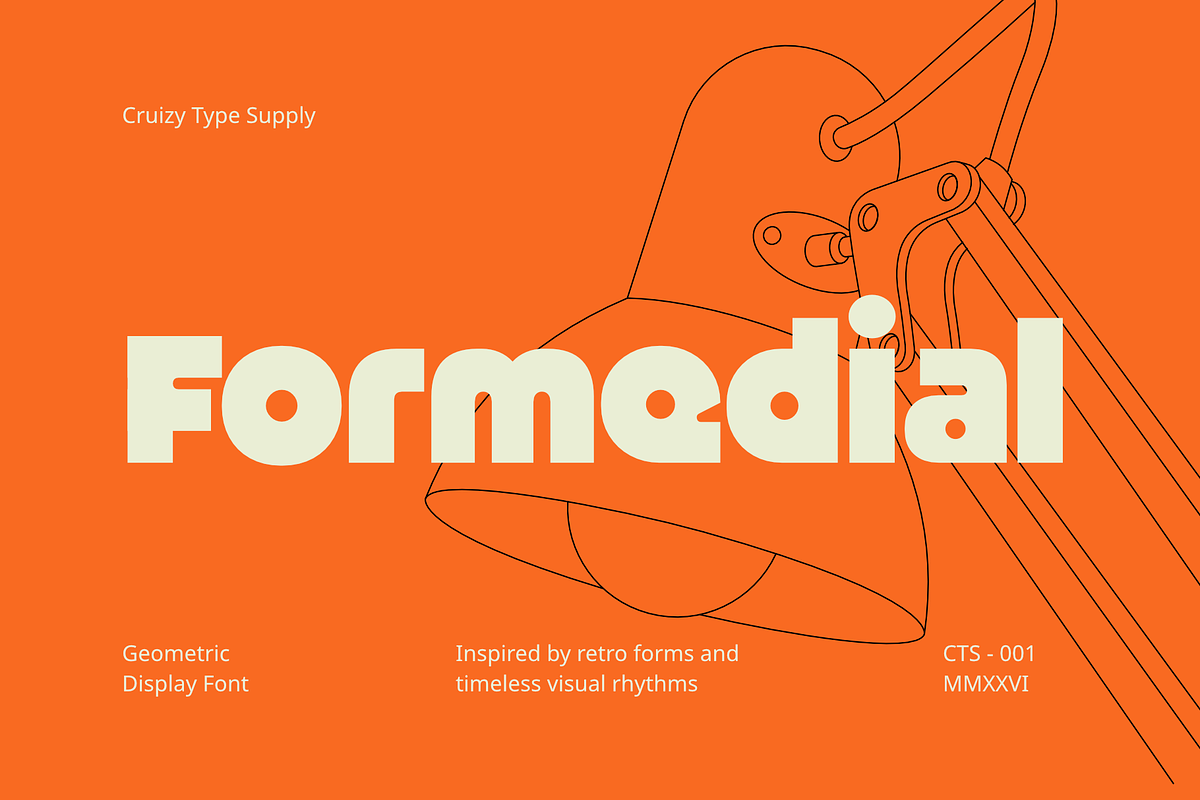FORMEDIAL - Retro Geometric Display, a Sans Serif Font by Cruizy & Co (Photo 1 of 11)