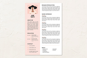 Feminine CV Editable Resume Template