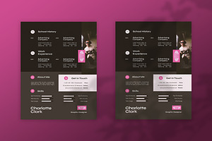 Pink Black - Resume Template