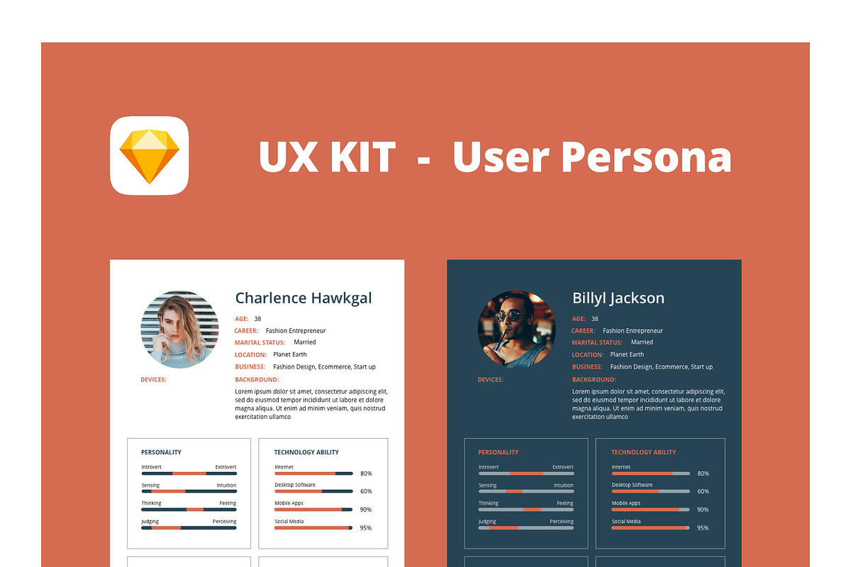 UX Kit - User persona, a Templates & Theme by RedRiver Studio (Photo 1 of 5)