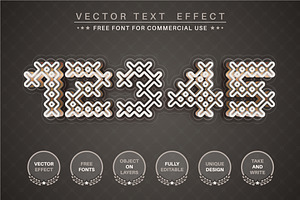 Gold Knit - Editable Text Effect