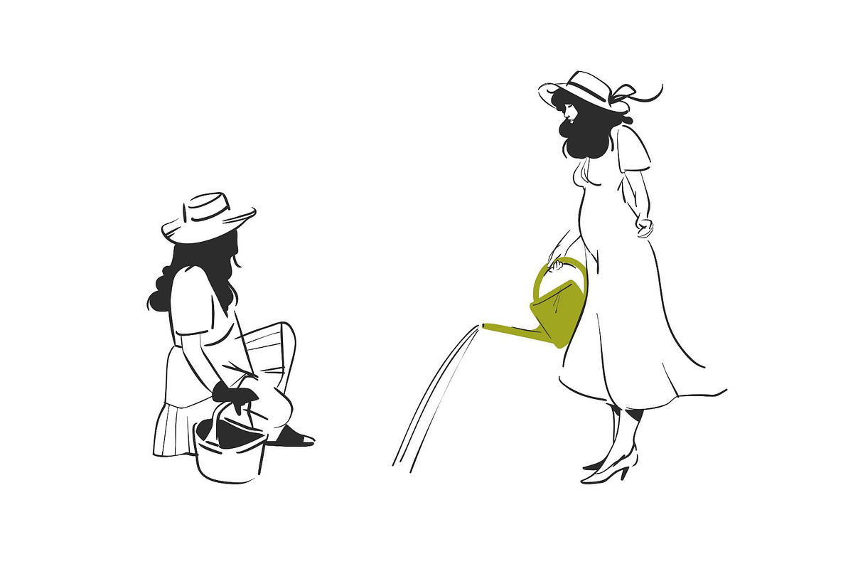 People watering plants set, a Person Illustration by Anastasy_helter (Photo 5 of 7)