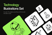120 Technology Illustrations Bundle, a Technology Illustration by Vectors Market (Thumbnail 1 of 13)