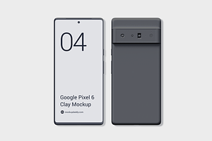 Google Pixel 6 Clay Mockup