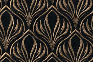 Seamless pattern art deco seamless pattern showcasing gold styli