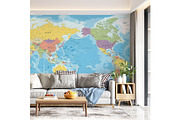 Vector World Map - Pacific View, a Graphic by PorcuPen Works (Thumbnail 3 of 6)