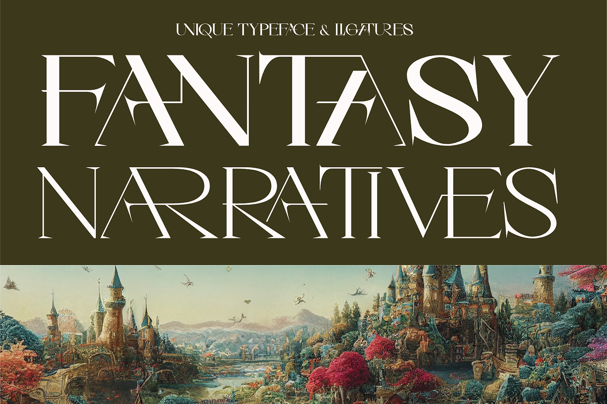 Fantasy Narratives Font, a Serif Font by 177Studio (Photo 1 of 8)