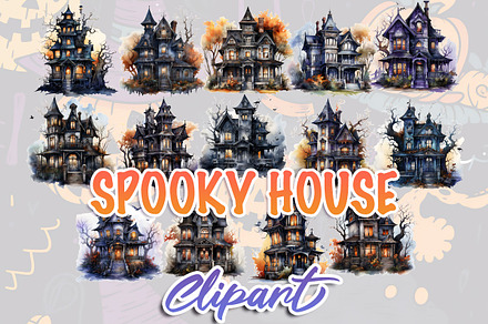Spooky House Clipart