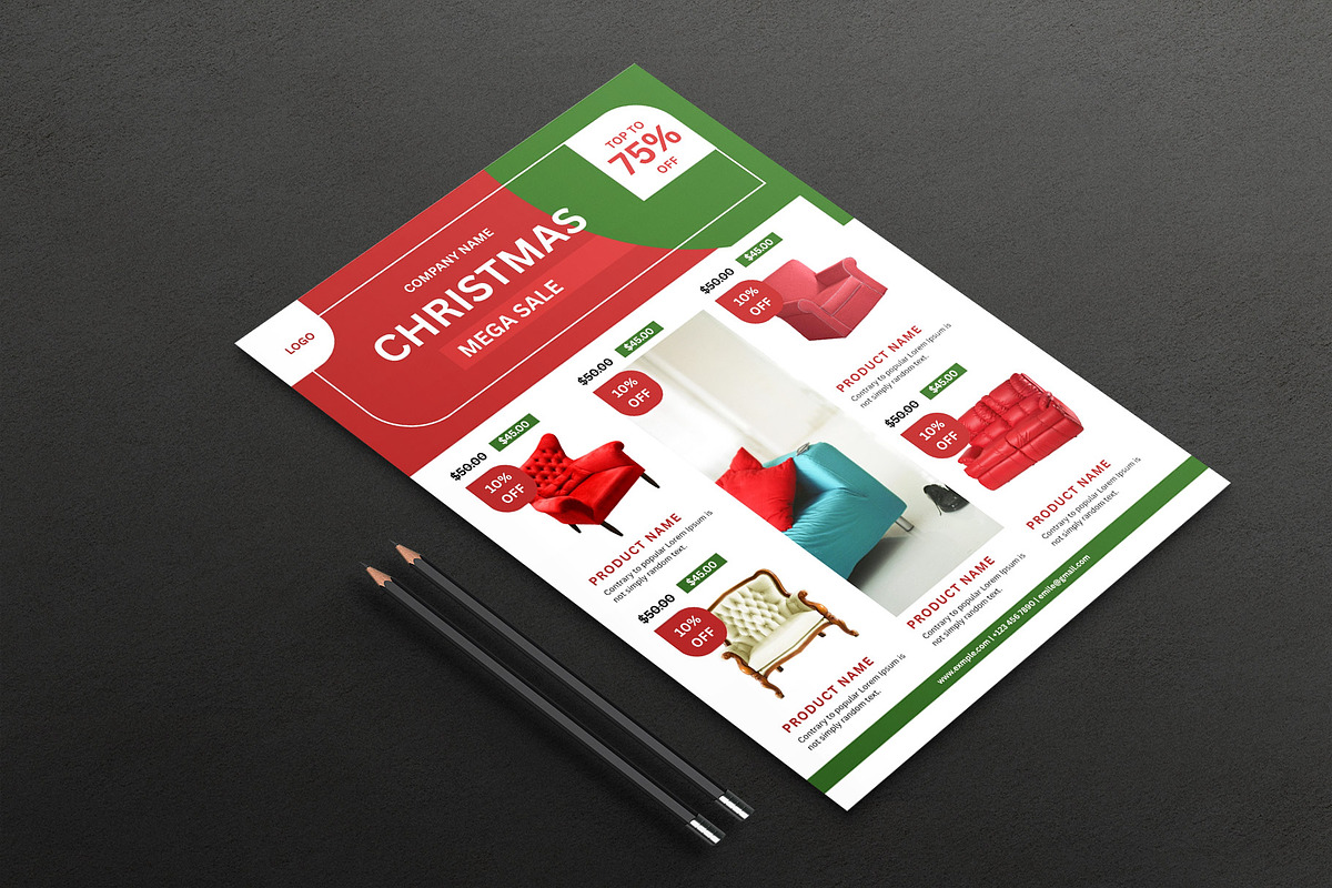 Christmas Products Flyer Template, a Flyer Template by Design Zone (Photo 2 of 5)