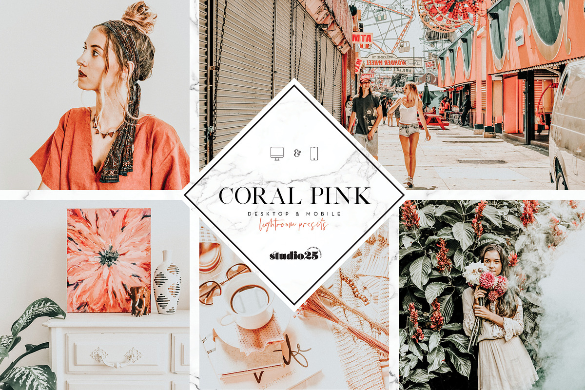 Coral pink lightroom preset, a Plug-in Add-On by studio25 (Photo 1 of 7)
