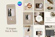 Earthy Organic Instagram Templates, a Social Media Template by Saela Studio (Thumbnail 1 of 5)
