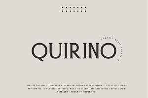 Quirino - Serif Typeface