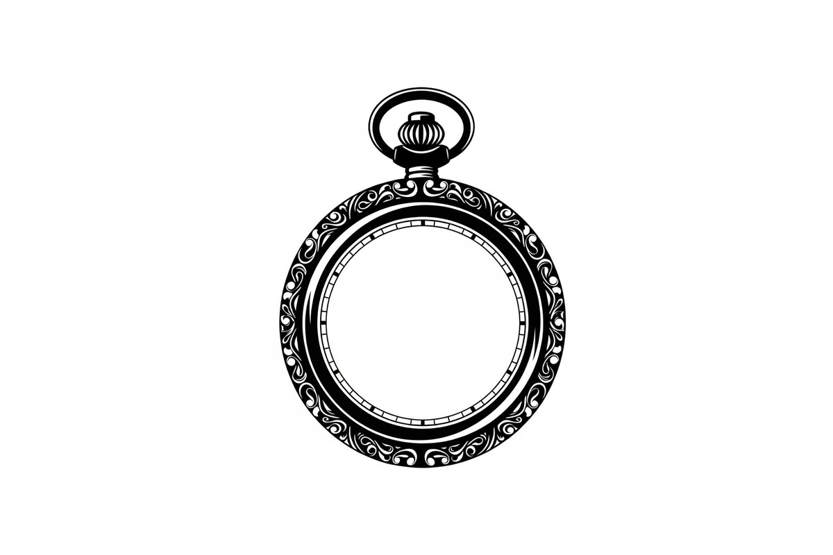 Vintage Pocket Watch SVG Bundle, an Illustration by yasushie (Photo 30 of 31)