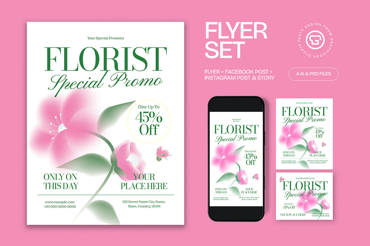 Florist Special Promo Flyer, a Flyer Template by graphicook (Photo 1 of 3)
