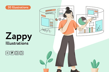 Zappy Technology Illustrations, a Technology Illustration by Welovegraphics