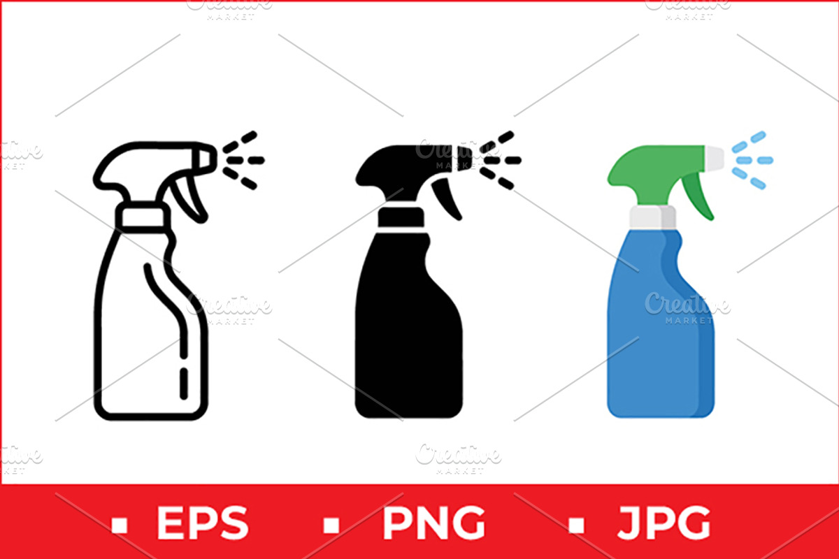 Spray Bottle Cleaning Vector, a Solid Icon by Artonix (Photo 1 of 2)