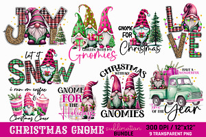 Christmas Gnome Sublimation Bundle