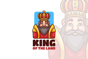 King Of The Land Cartoon Mascot Logo, a Branding & Logo Template by Gumrega Studio