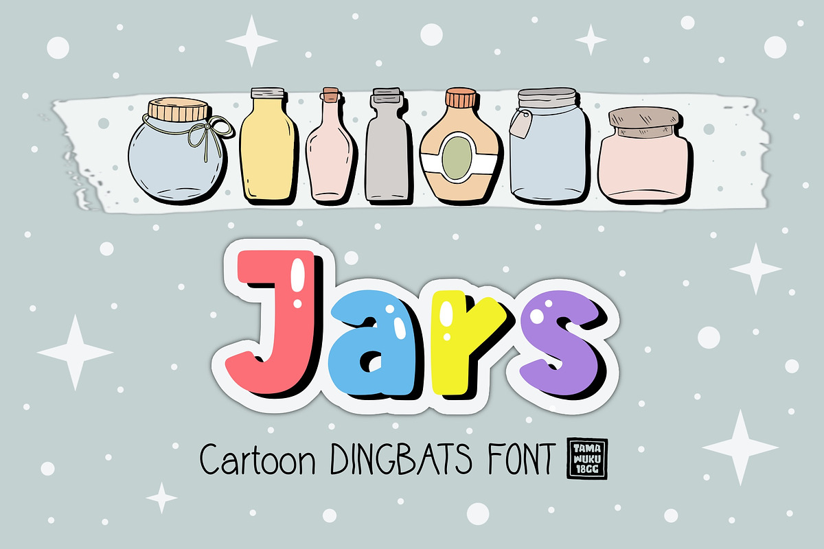 Jars OTF Dingbats Font, a Symbol Font by DREAMs Soul G. (Photo 1 of 2)