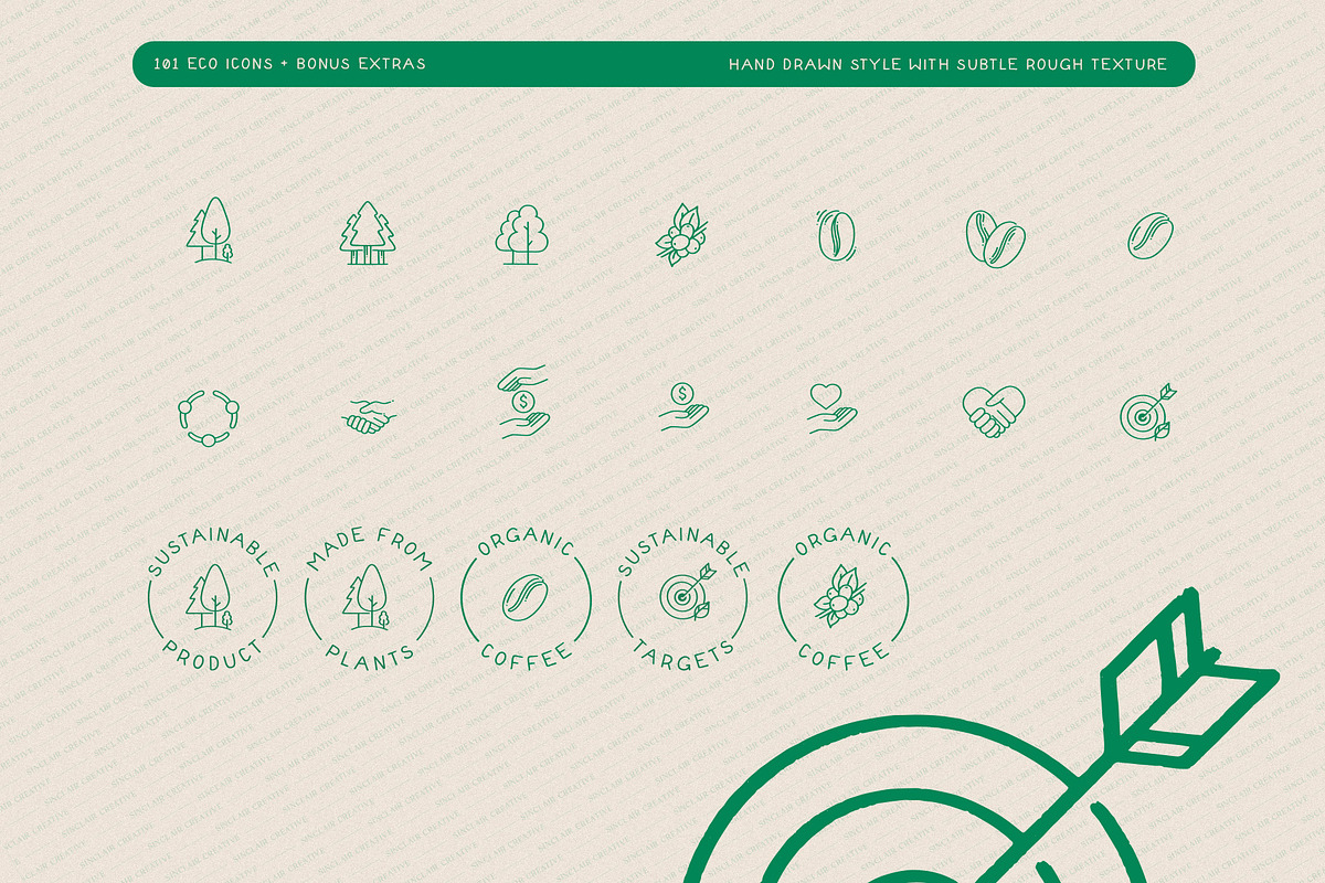 101 Eco Friendly Icons + 25 Bonus, an Outline Icon by Sinclair Creative Agency (Photo 6 of 13)
