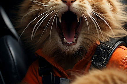 Photo - Cute scared cat close-up