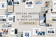 DENIM CLOTHING STORE SOCIAL MEDIA, a Social Media Template by Daring Digies (Thumbnail 2 of 8)