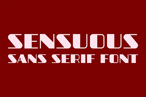 Sensuous - Sans Serif Font