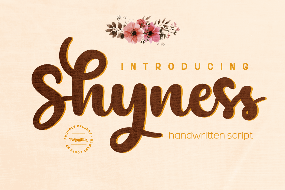 Shyness, a Script Font by twinstd (Photo 1 of 11)