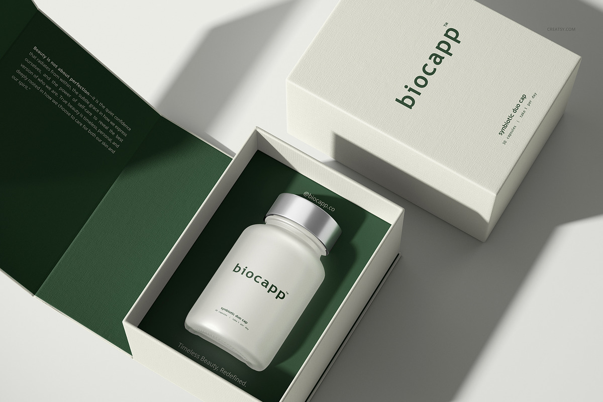 Beauty Capsules Cosmetics Box Mockup, a Packaging Mockup by creatsy5 (Photo 5 of 11)