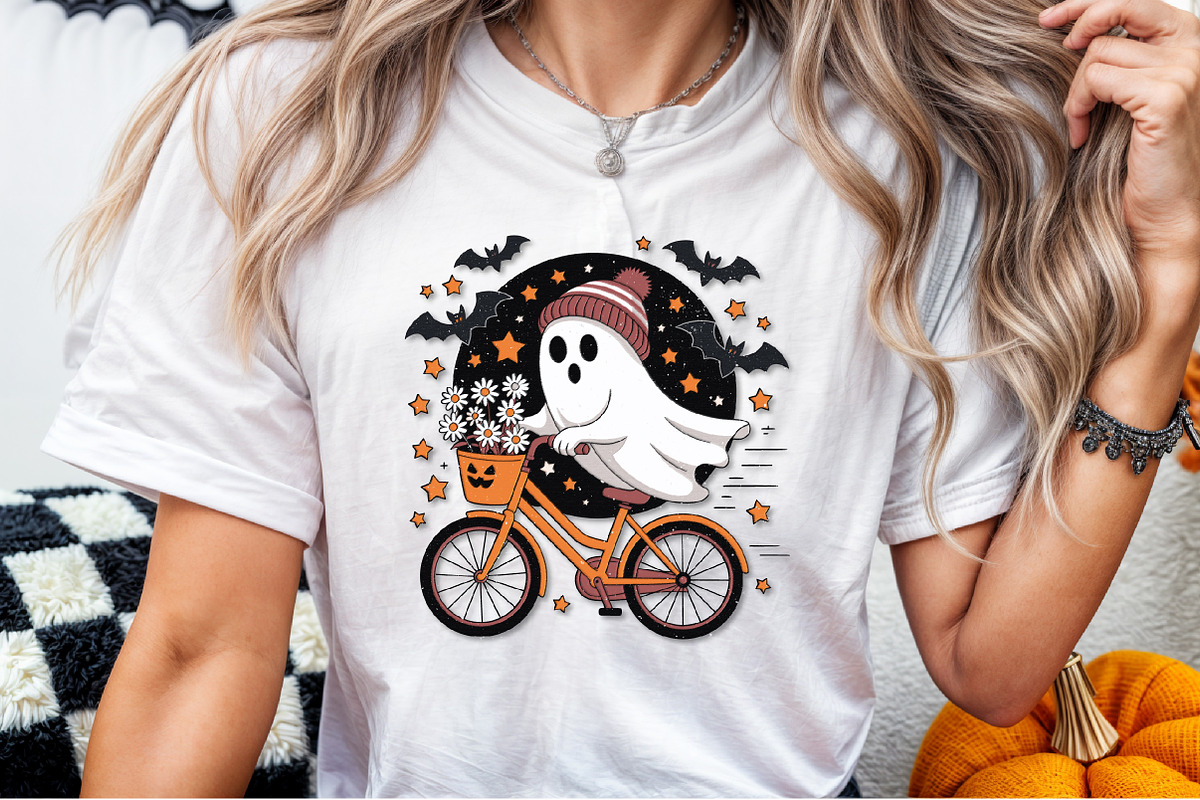 Cute Ghost Halloween Fall Autumn PNG, an Illustration by Sublimation Artist (Photo 2 of 9)