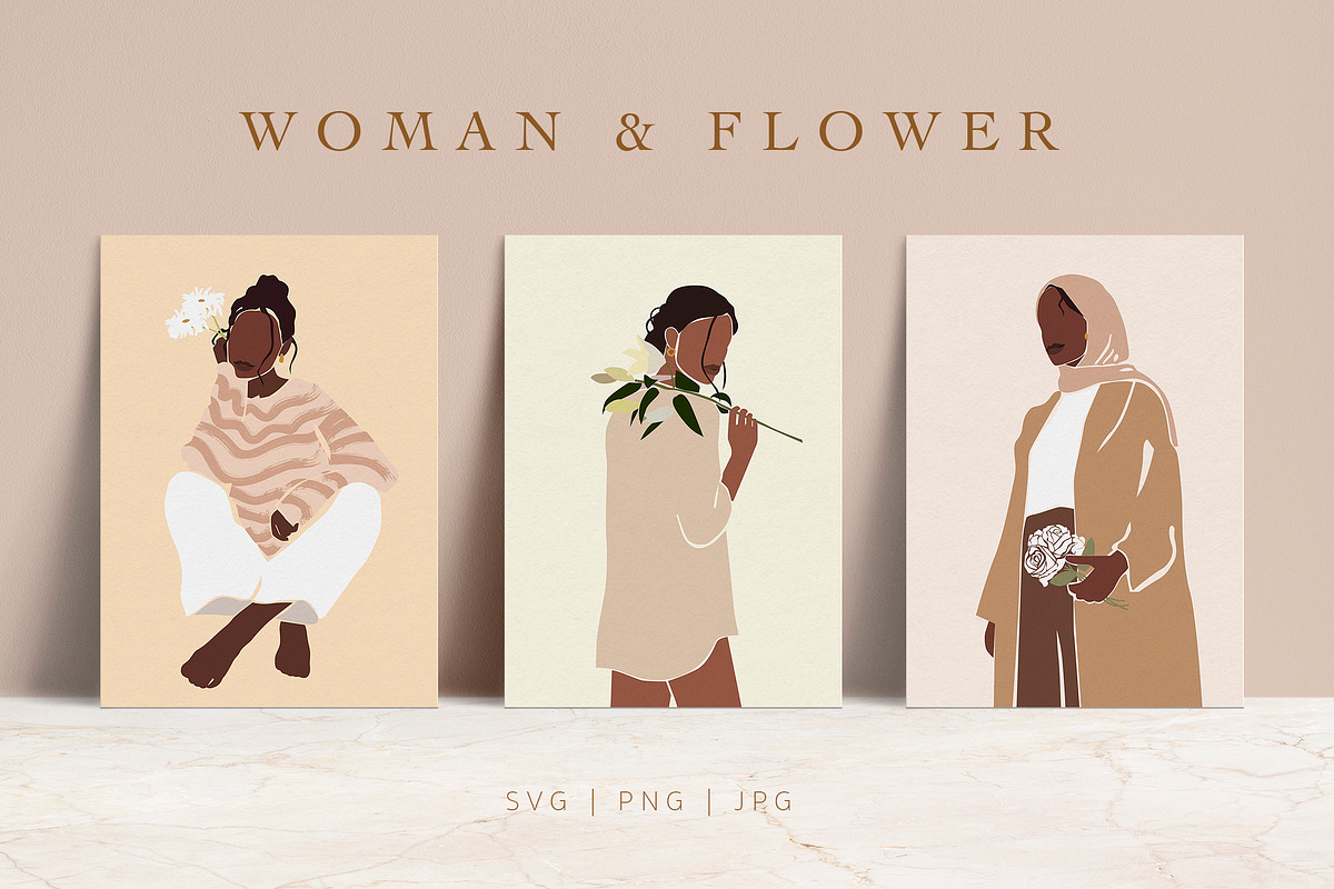 Flower Lover Abstract Women Portrait, a Work Illustration by NassyArt (Photo 3 of 10)