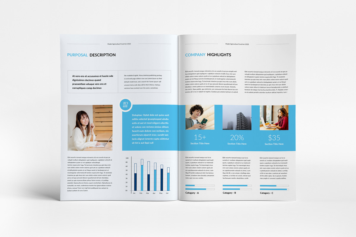 Annual Report Template | Canva, a Brochure Template by PixWork (Photo 8 of 9)