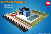 Low Poly Buildings Pack, an Architecture 3D Model by multimedia4ds (Thumbnail 2 of 10)