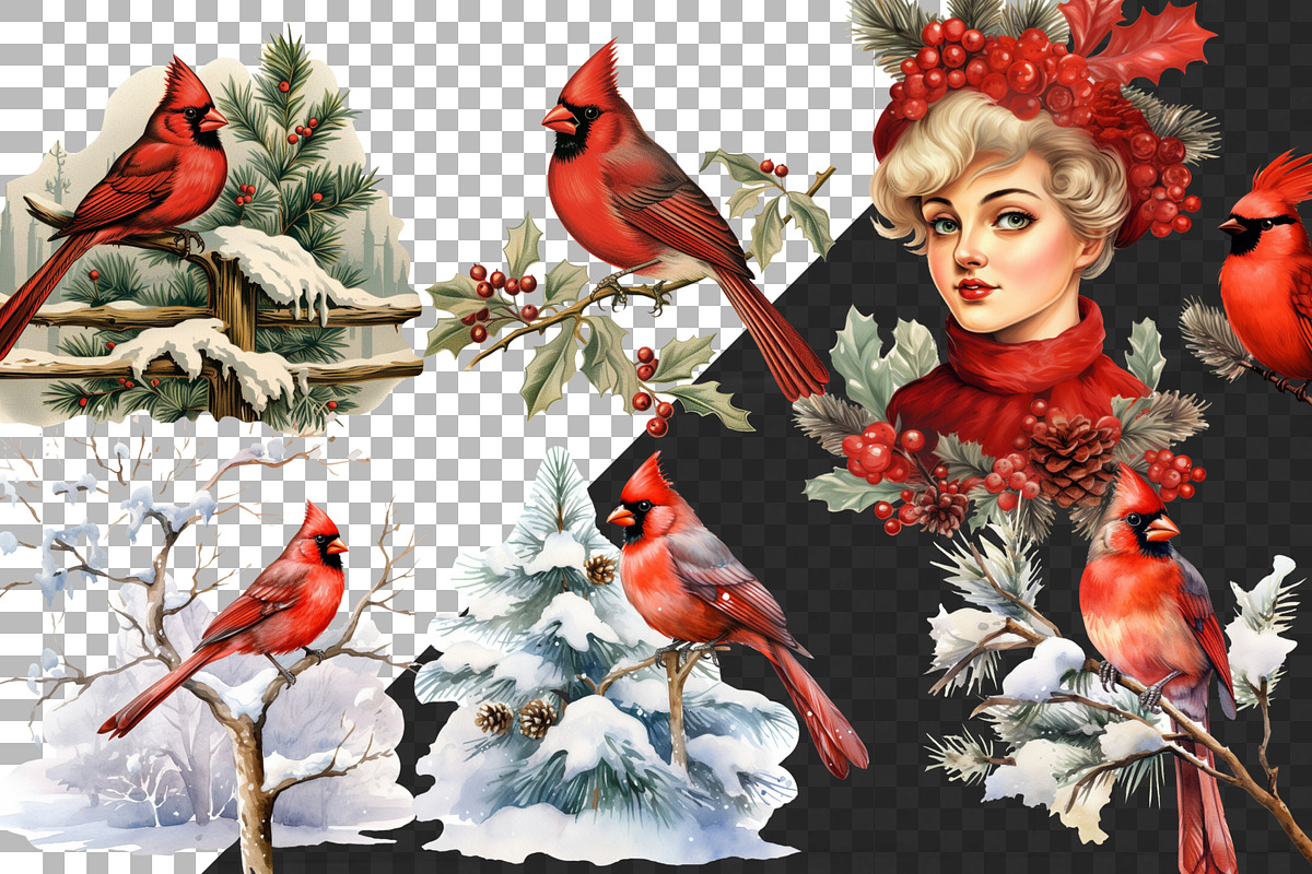 Ultimate Cardinal Clipart Bundle, an Illustration by NiiiNArt