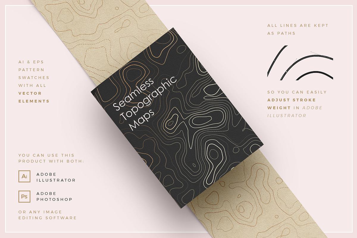 Topographic Maps Patterns, a Pattern Graphic by Youandigraphics