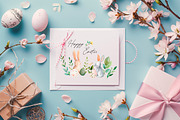 Happy Easter Watercolor Easter Bunny, an Animal Illustration by AlineArtStore (Thumbnail 10 of 11)