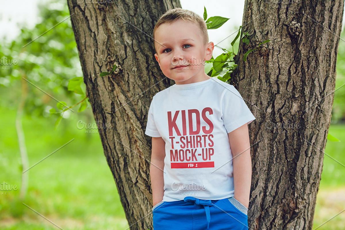 Kids T-Shirt Mock-Up Vol 1, a Shirt Mockup by Freeman Studio (Photo 8 of 10)