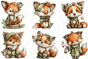 Whimsical Fox Clipart Bundle, an Illustration by Black Bird Studio (Thumbnail 6 of 6)